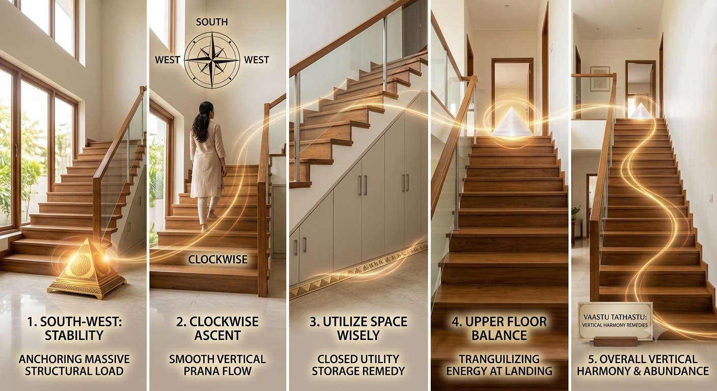 Staircase Vastu: How to Prevent Energy Leaks & Structural Heaviness in Modern Homes